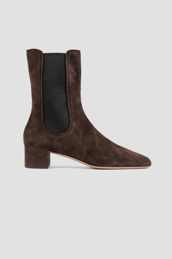 Aquazzura Espresso suede boot in brown