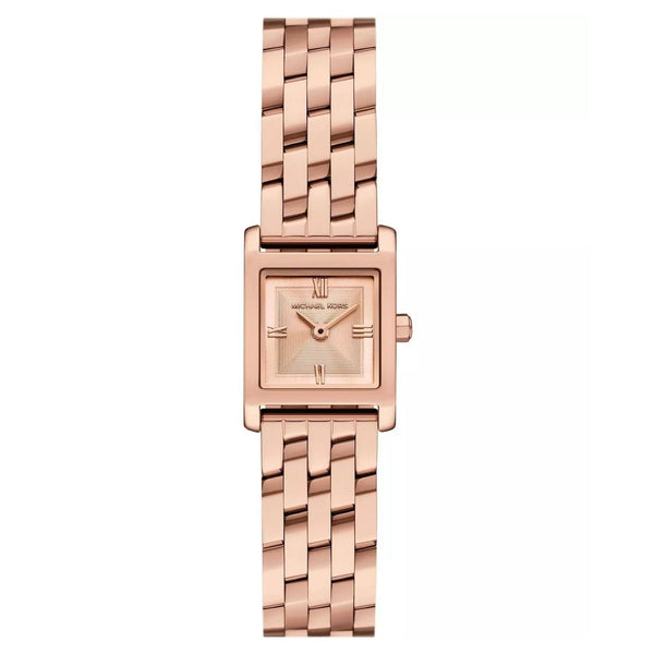 Michael Kors Stainless steel case and bracelet watch in rose gold