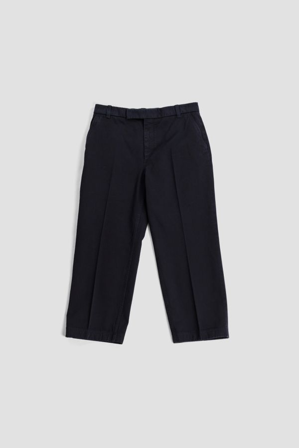 Thom Browne Washed cotton gabardine trousers in navy