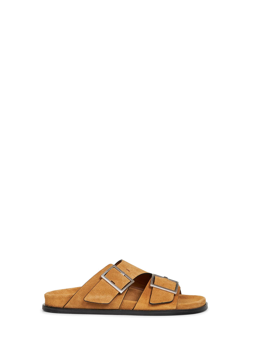 Tan Suede Alba Sandals Leather