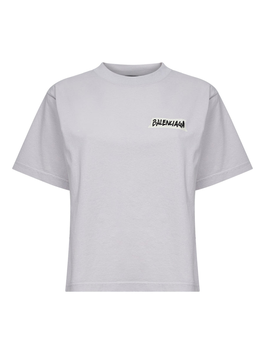 Masking Tape T-Shirt Dirty White Grey Cotton T-shirts & Jerseys