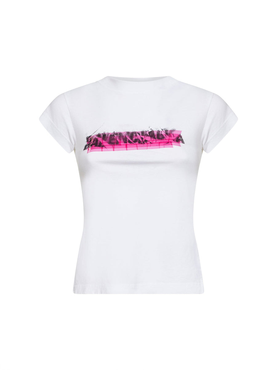 T-Shirt Chopped Back White Cotton T-shirts & Jerseys
