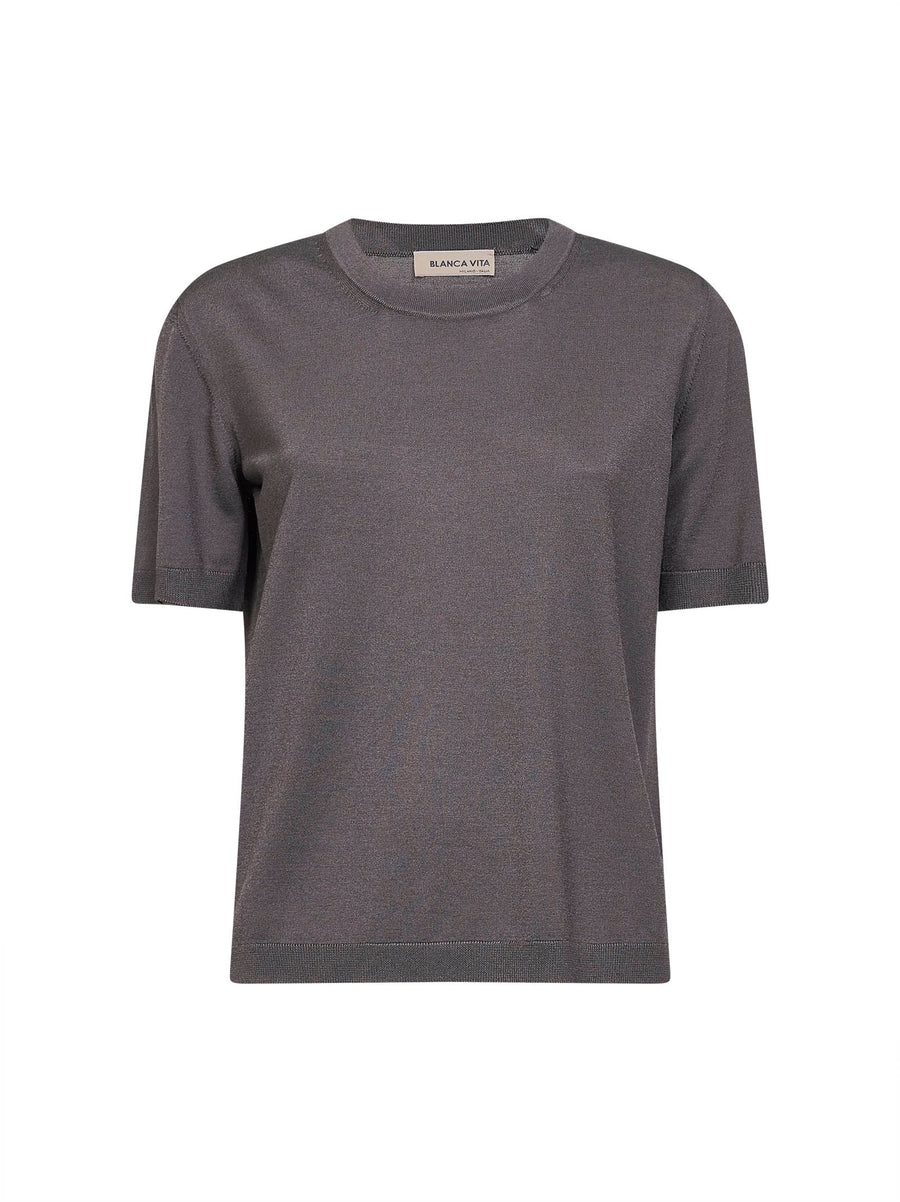 Crewneck Sweater Brown Viscose