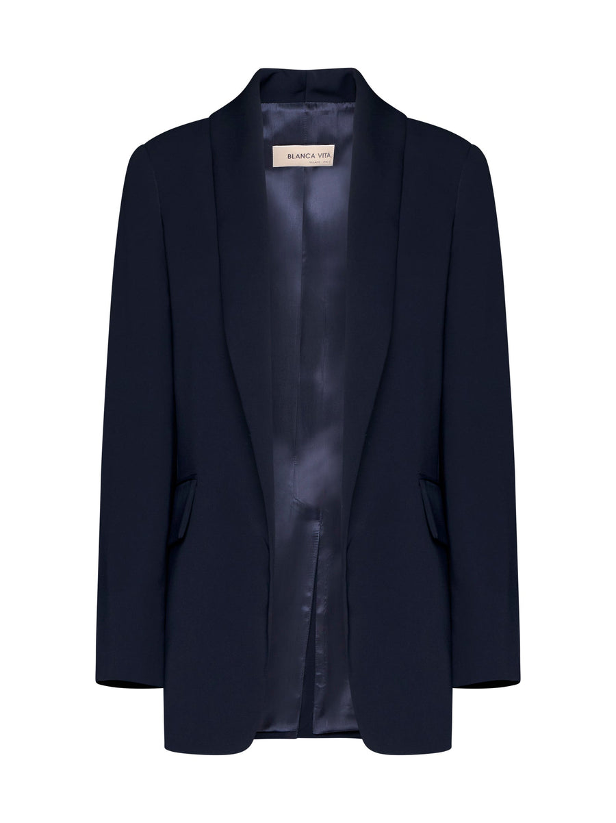 Blue Cady Gesne Blazer Polyester Jacket