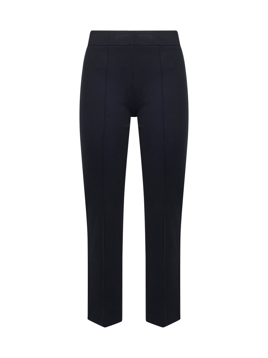 Blue Stretch Jersey Trumpet Trousers Viscose