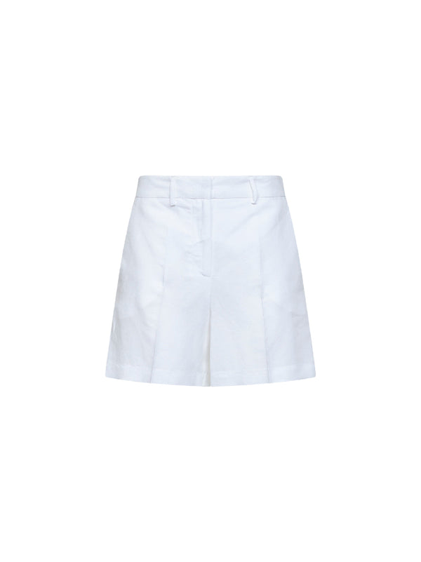 Shorts Silice White Viscose-Linen