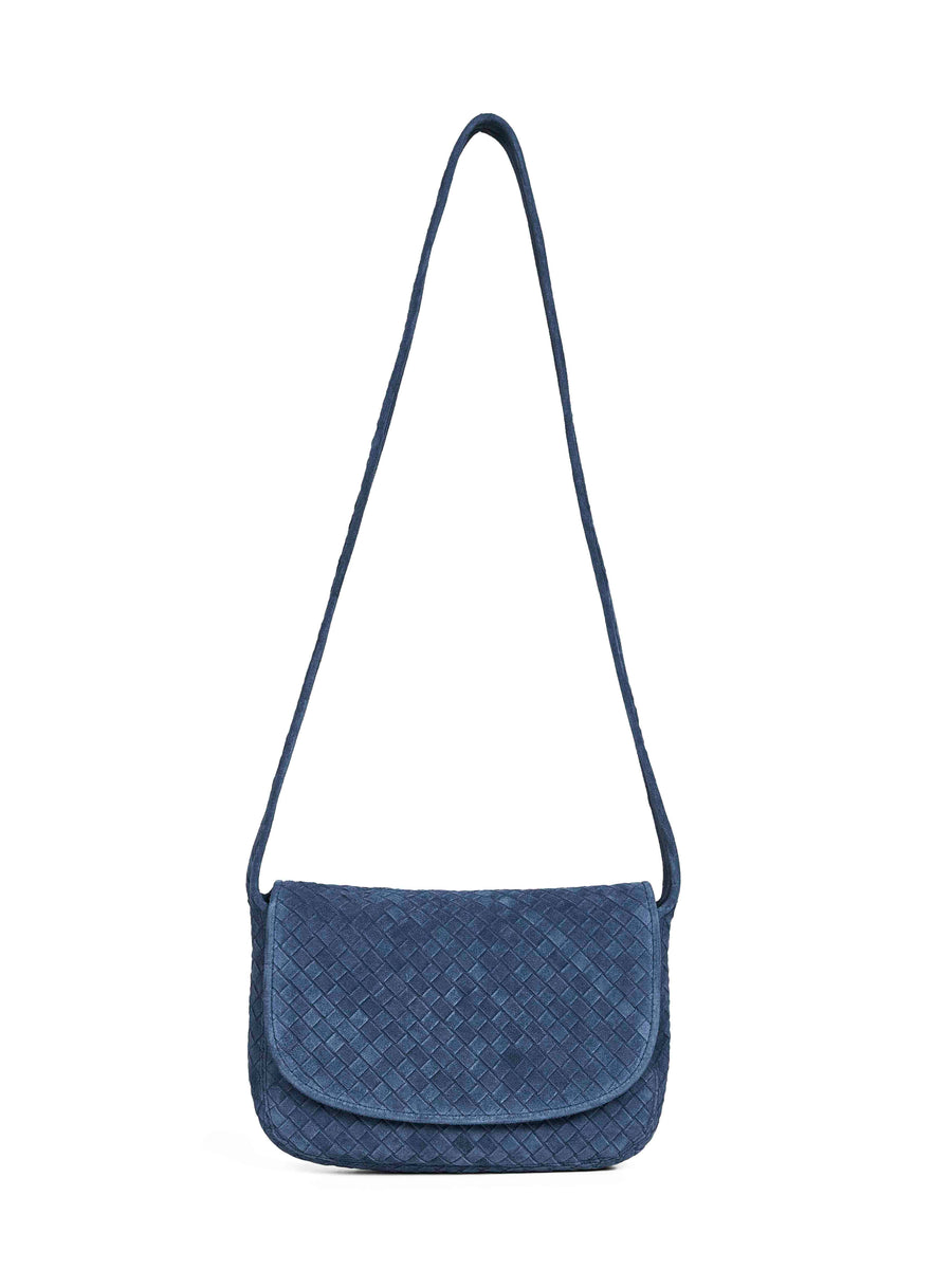 Messenger Bag Neptune Blue Calf Leather Shoulder