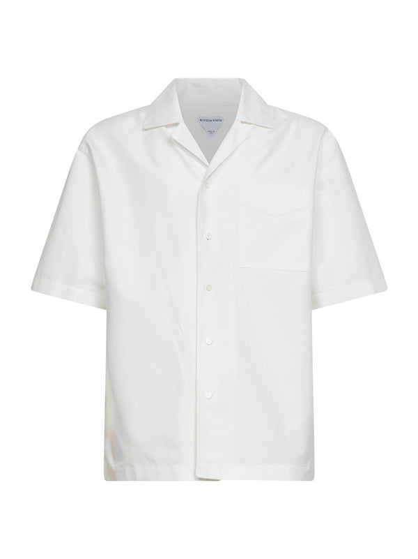 Bowling Shirt Chalk Cotton Poplin White