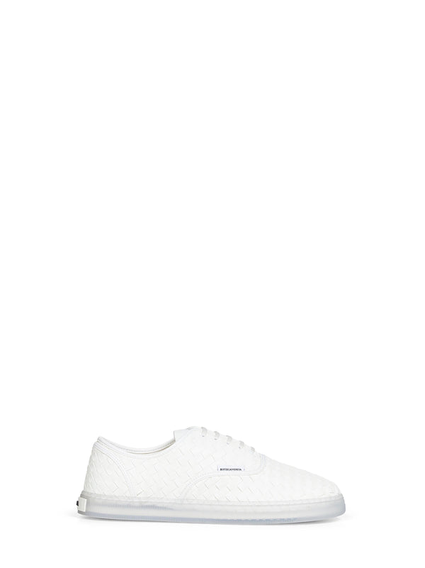 Sneakers Serena Intrecciato Nappa White Lambskin Trainers