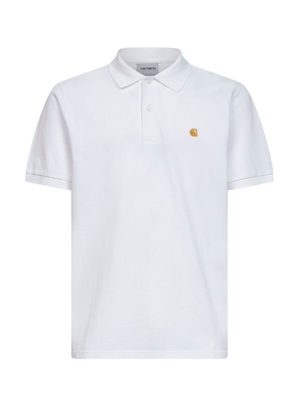 White S-S Chase Pique Polo Shirt Cotton