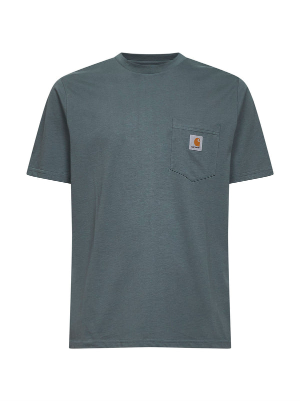 Velvet Green Pocket T-Shirt Cotton T-shirts