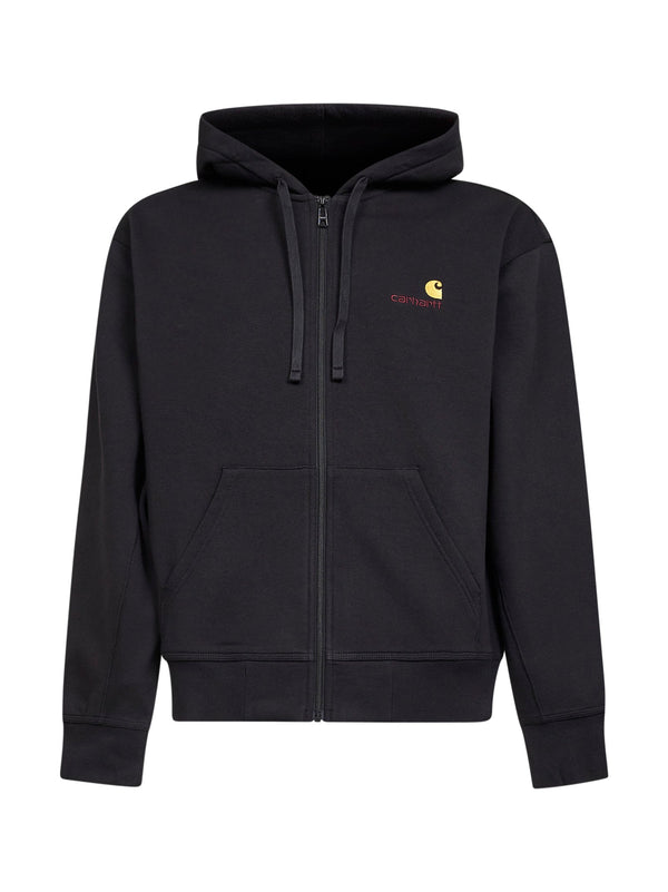 Zip-Up Hoodie Black Sweatshirts