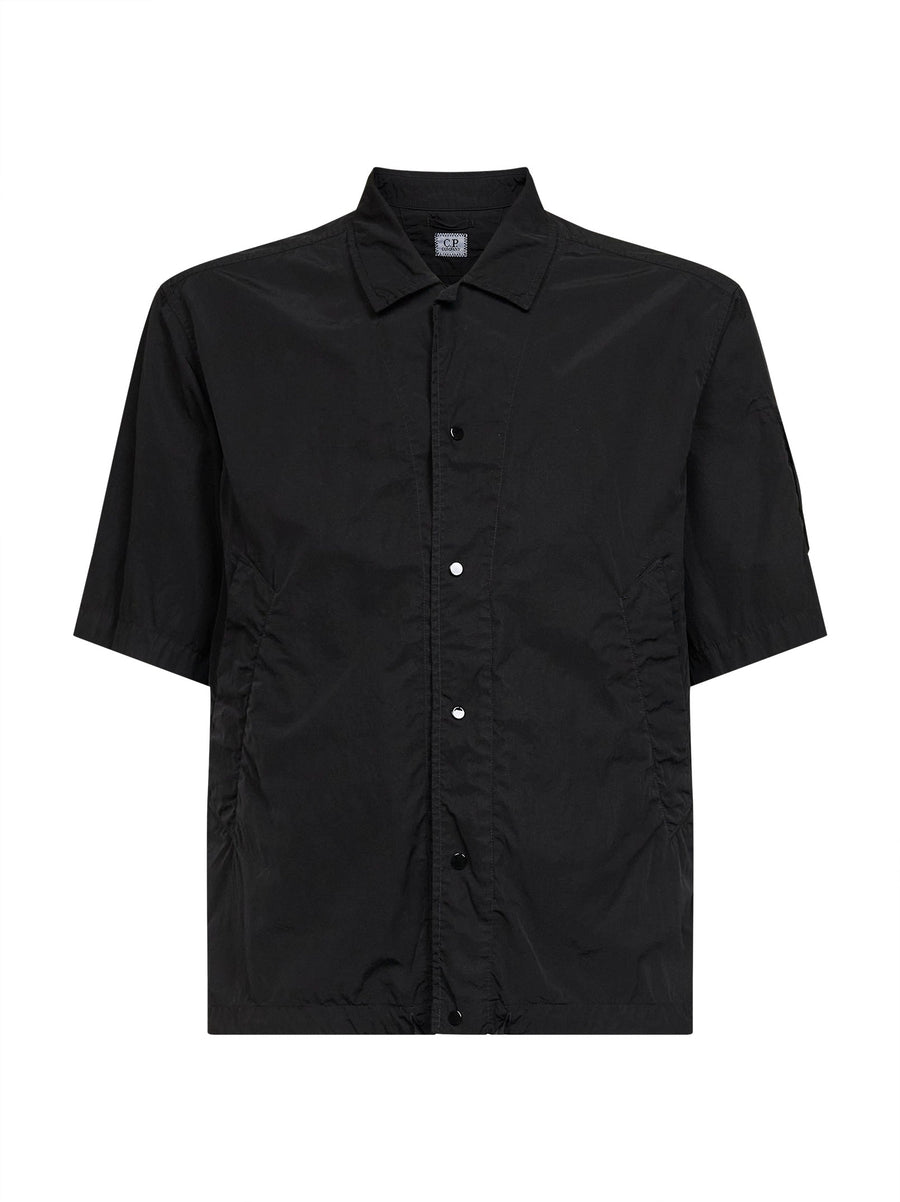 Black Chrome-R Lens Overshirt Polyamide Shirt