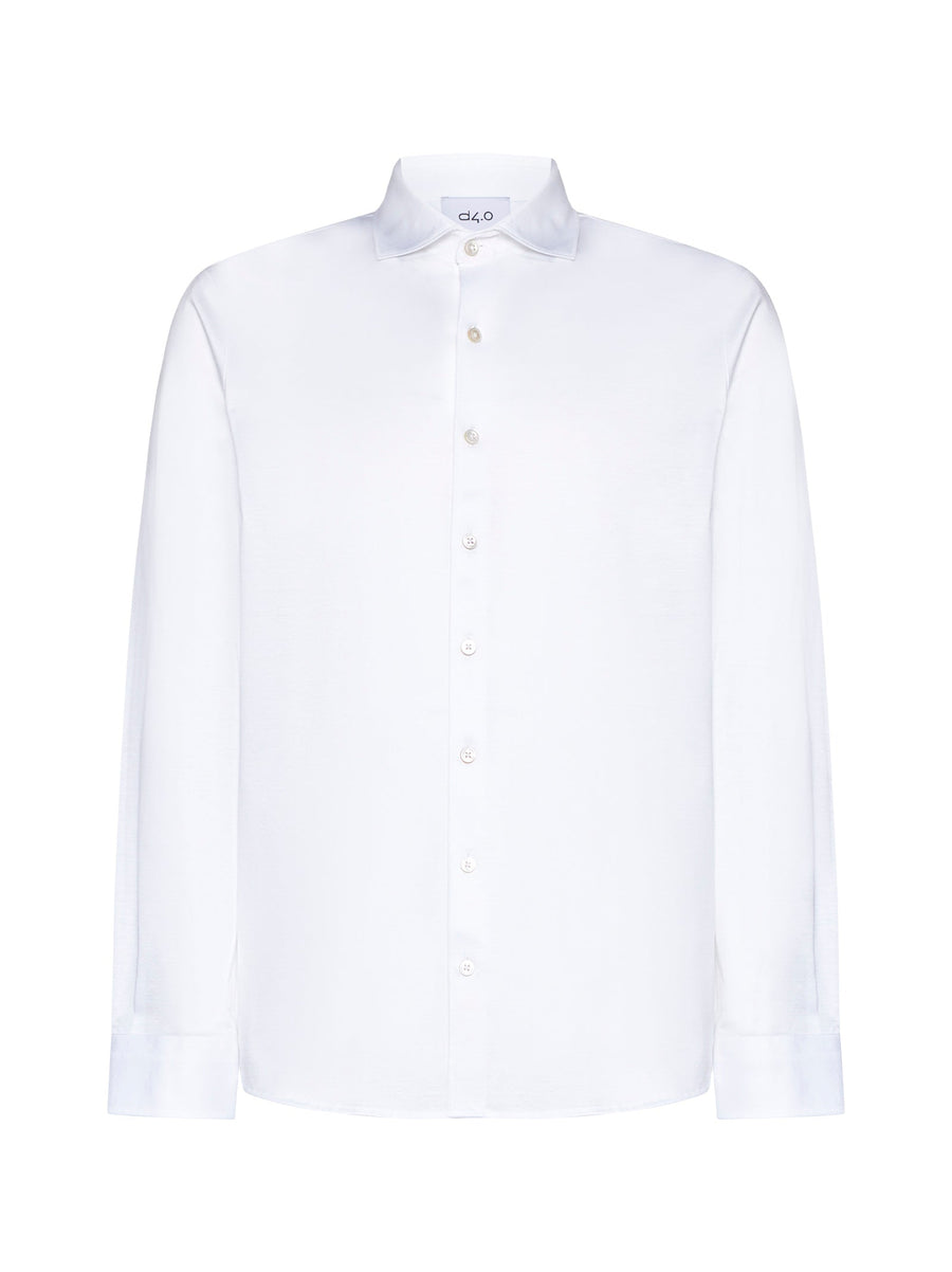 Cotton Knit Shirt White