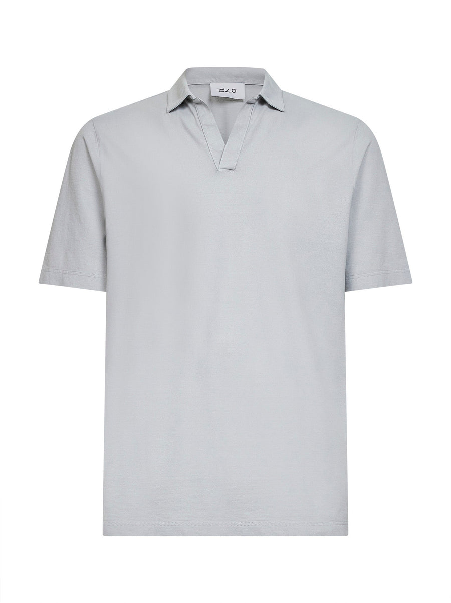 Polo Shirt Grey Cotton
