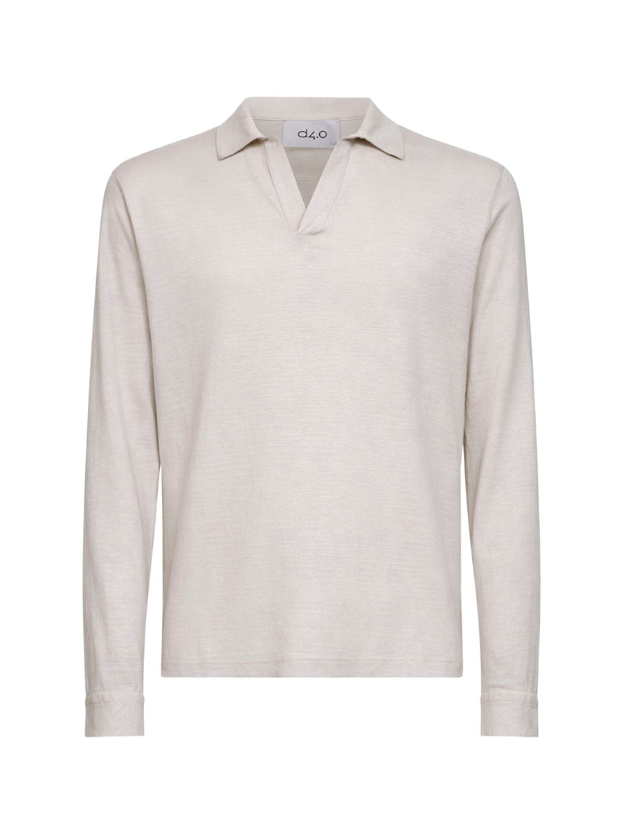 Polo Shirt Beige Linen