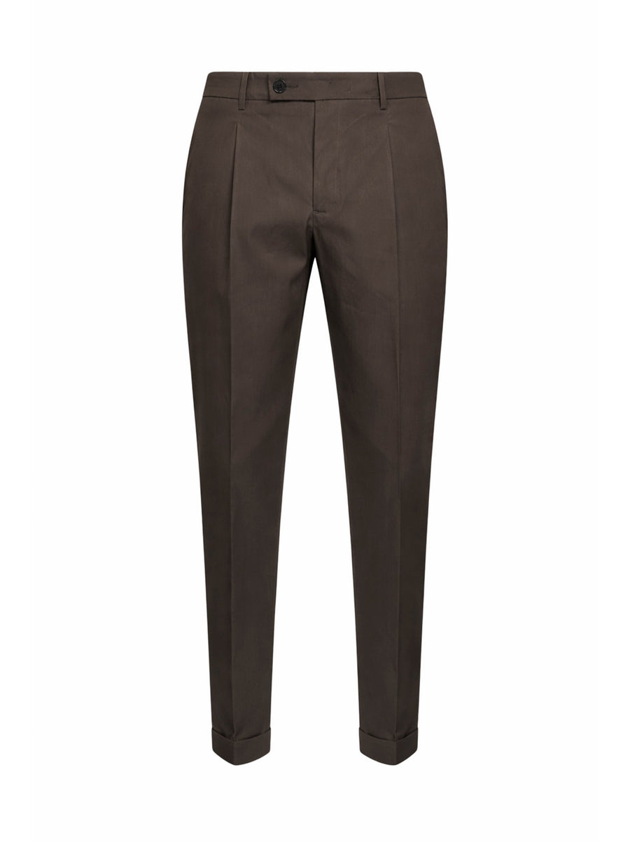 Trousers Slim Carrot Cotton-Blend Green