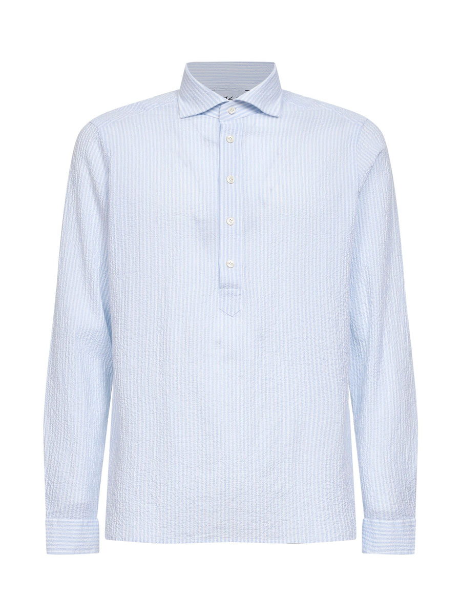 Polo Shirt Seersucker Multicolour Cotton