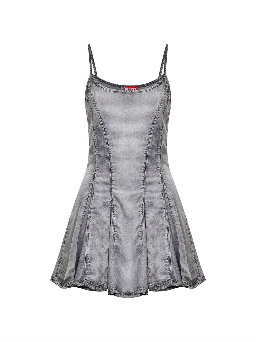 Mini Dress De-Spoky-Fsi Grey Lyocell