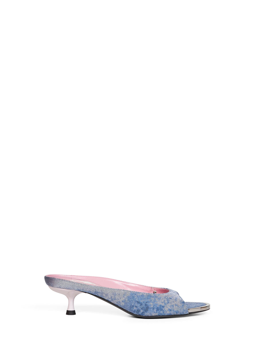 Mules D-Diams-Sa-40 Light Blue Cotton