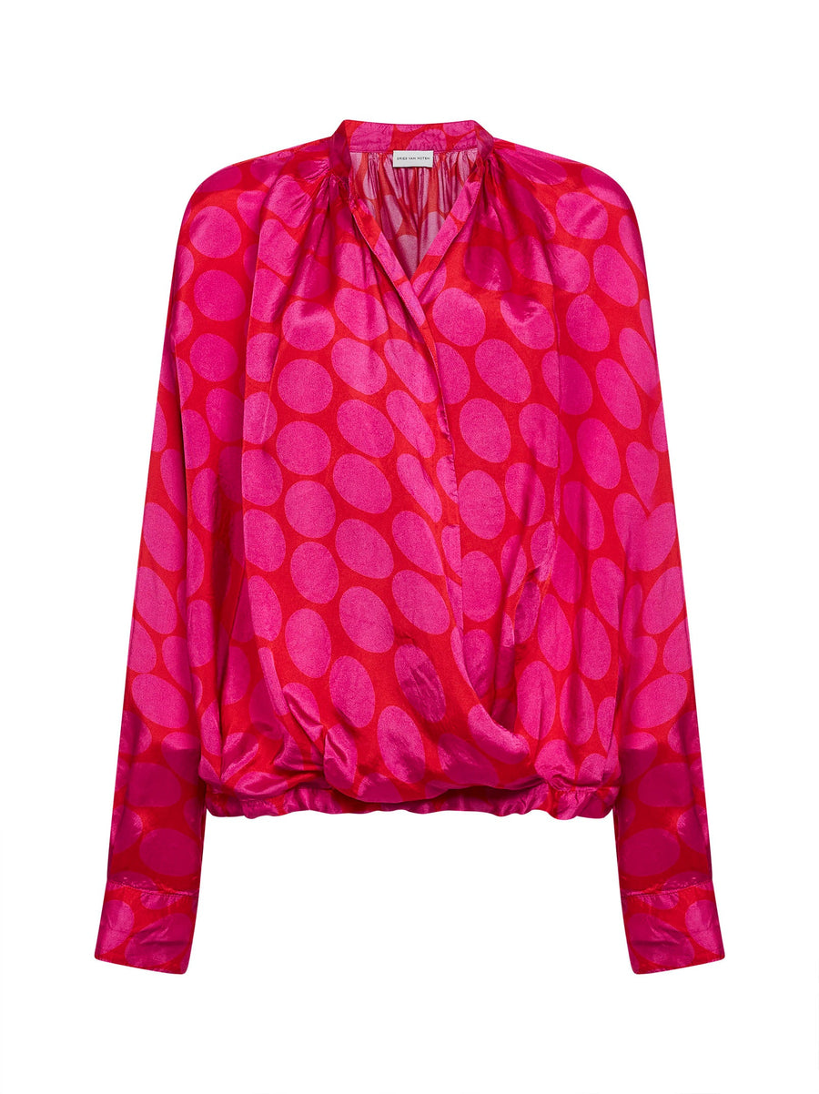 Wrap Shirt Fuchsia Viscose
