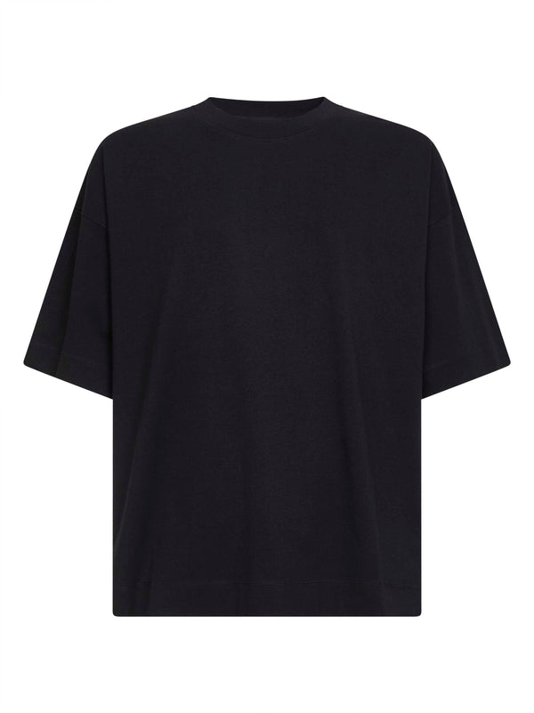 T-Shirt Jersey Crewneck Black Cotton T-shirts