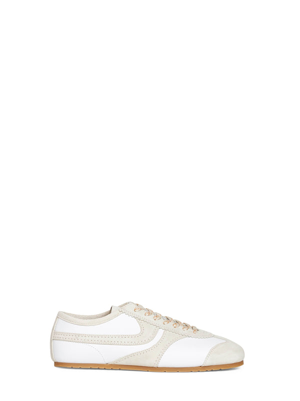 Sneakers White Nappa Leather Calf Trainers