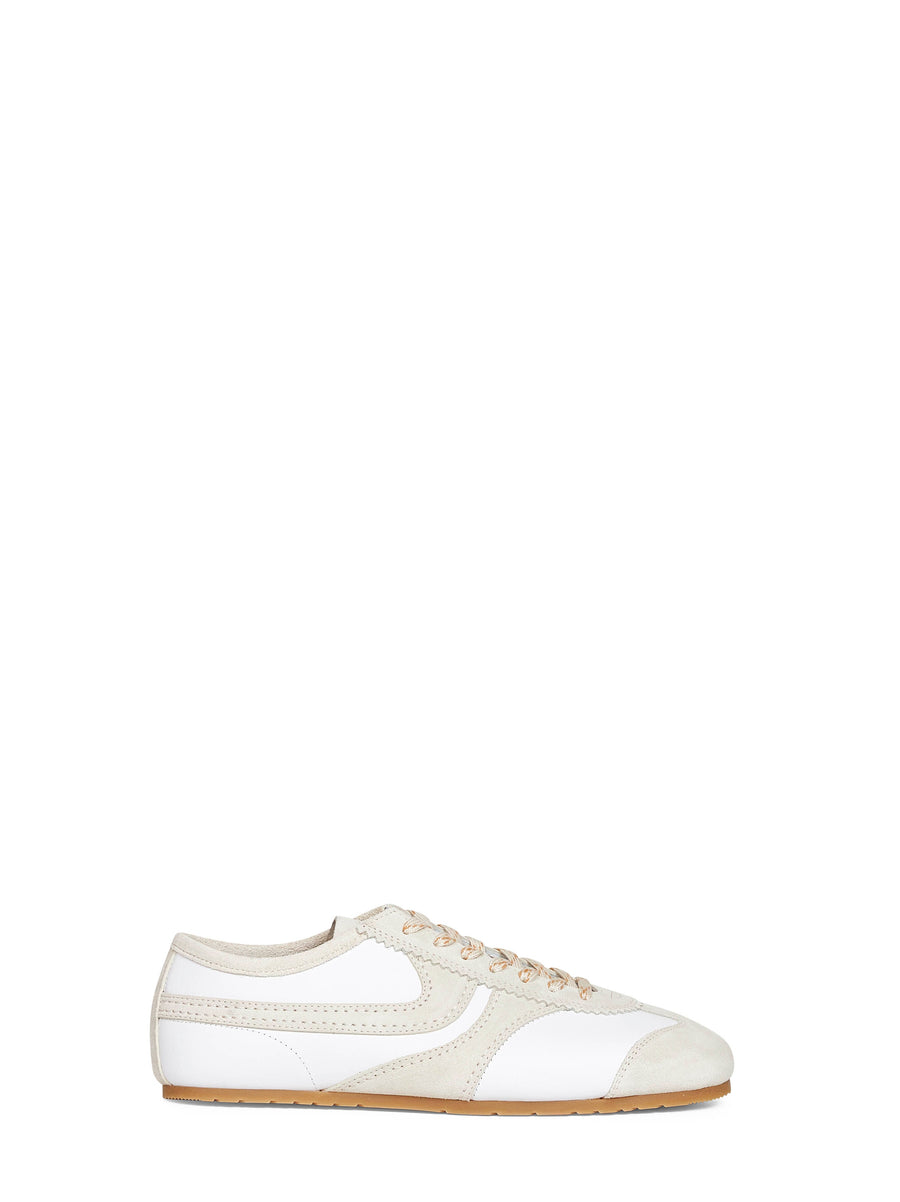 Sneakers White Nappa Leather Calf Trainers