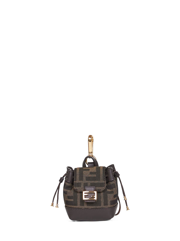 Brown Nano Backpack Charm Polyester Accessory