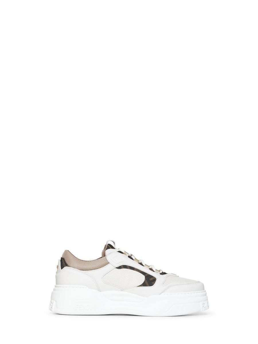White Leather Force Sneakers Calf Trainers