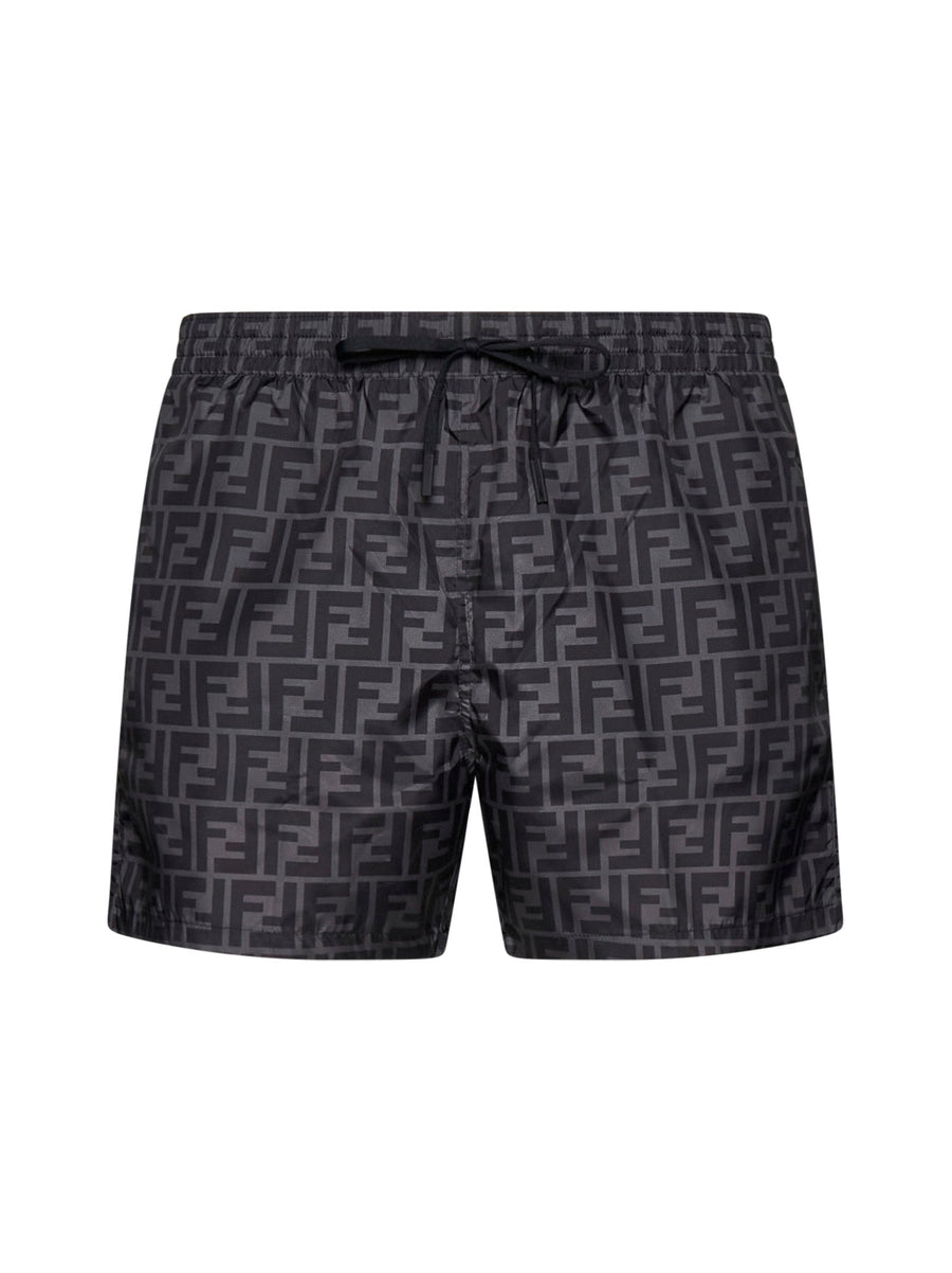 Nylon Swim Shorts With Drawstring Polyester Beachwear