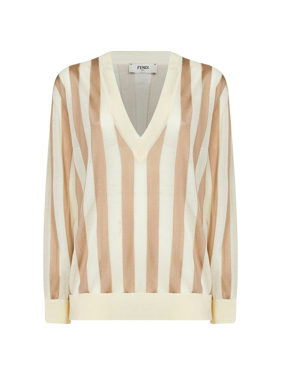 Knit Sweater Pequin Silk-Cotton Multicolour