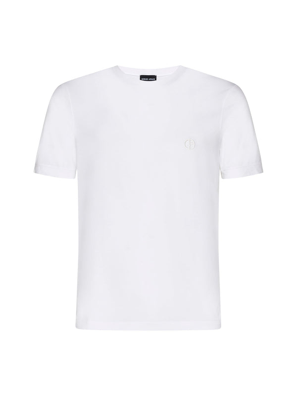 Crew Neck T-Shirt White Viscose T-shirts