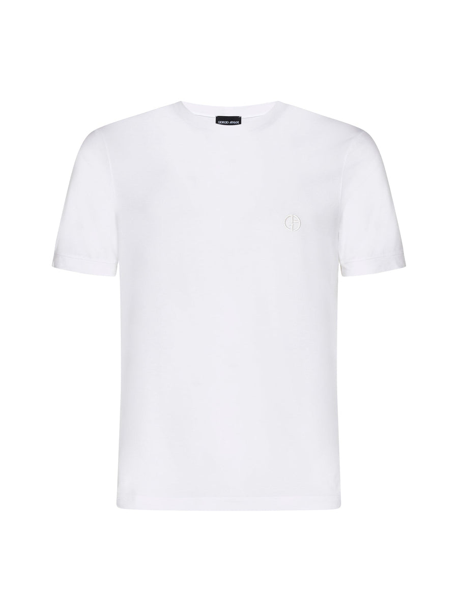 Crew Neck T-Shirt White Viscose T-shirts