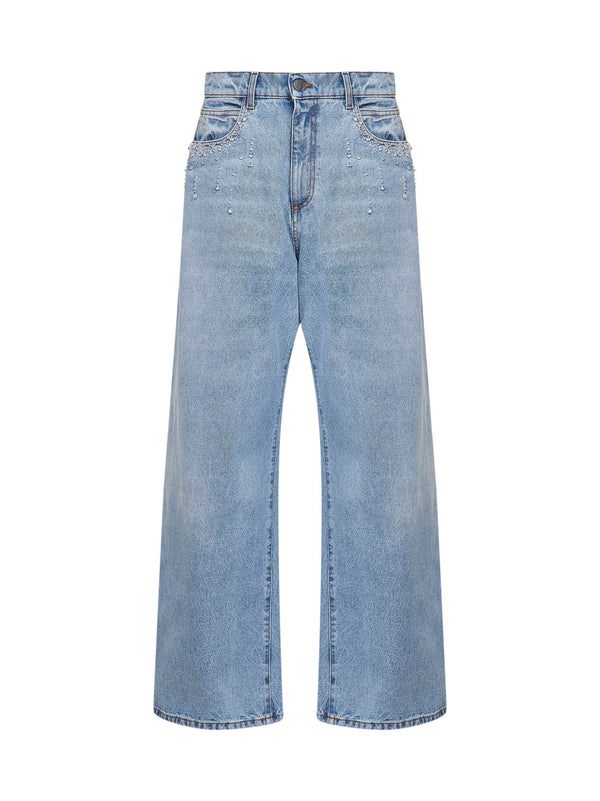Light Blue Denim Baggy Jeans Cotton