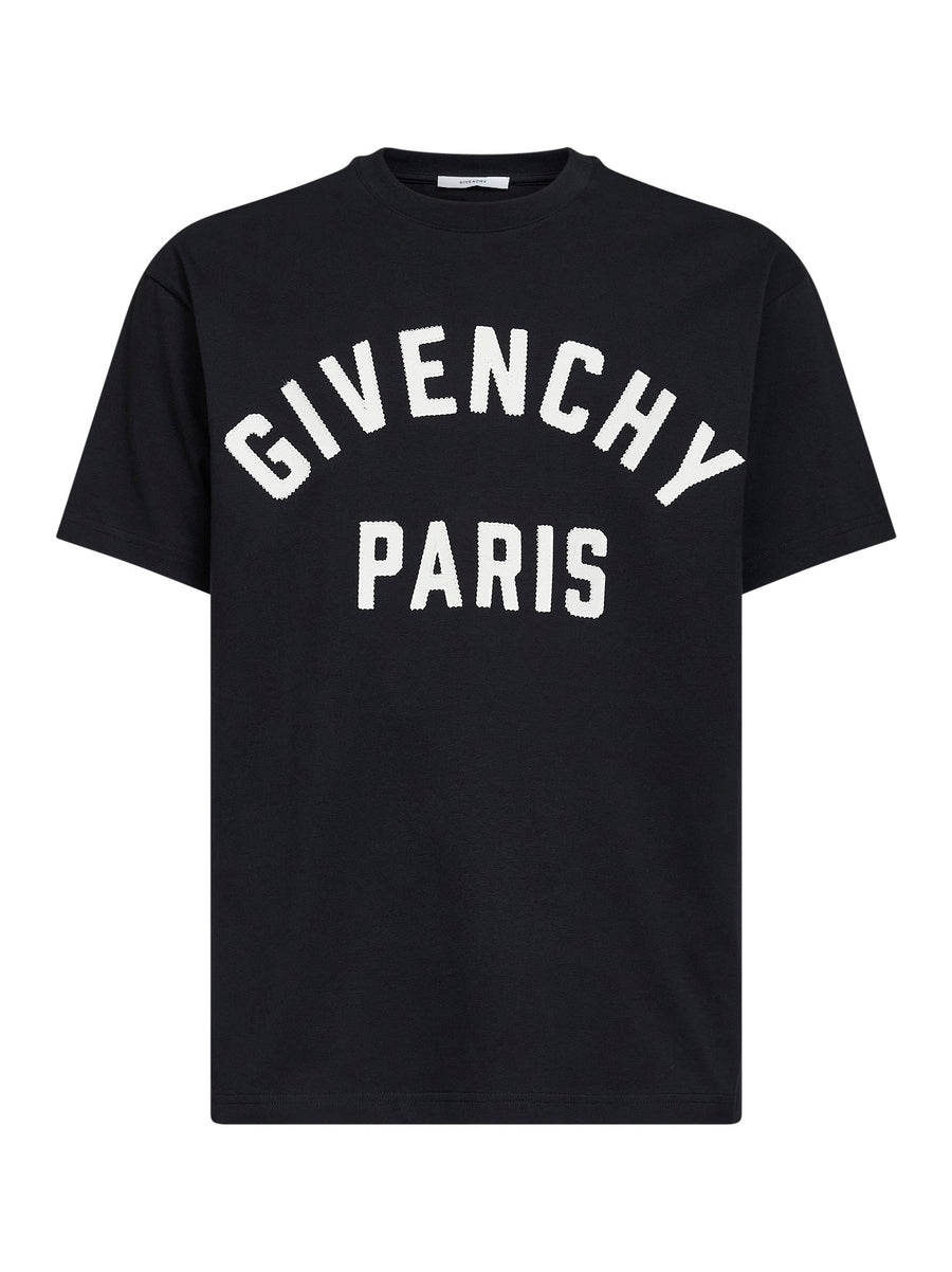 Black Cotton Embroidered T-Shirt T-shirts
