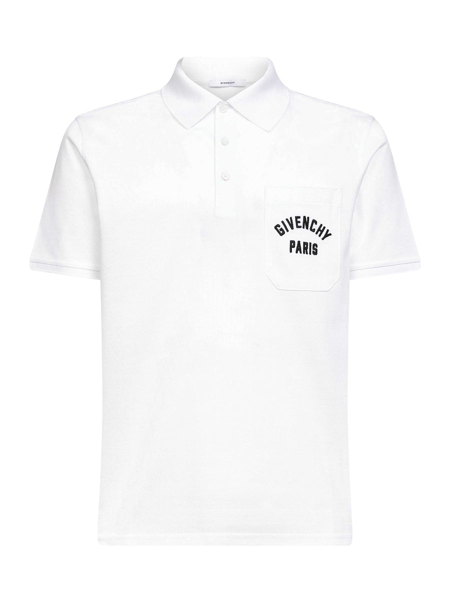 White Cotton Piqué Polo Shirt