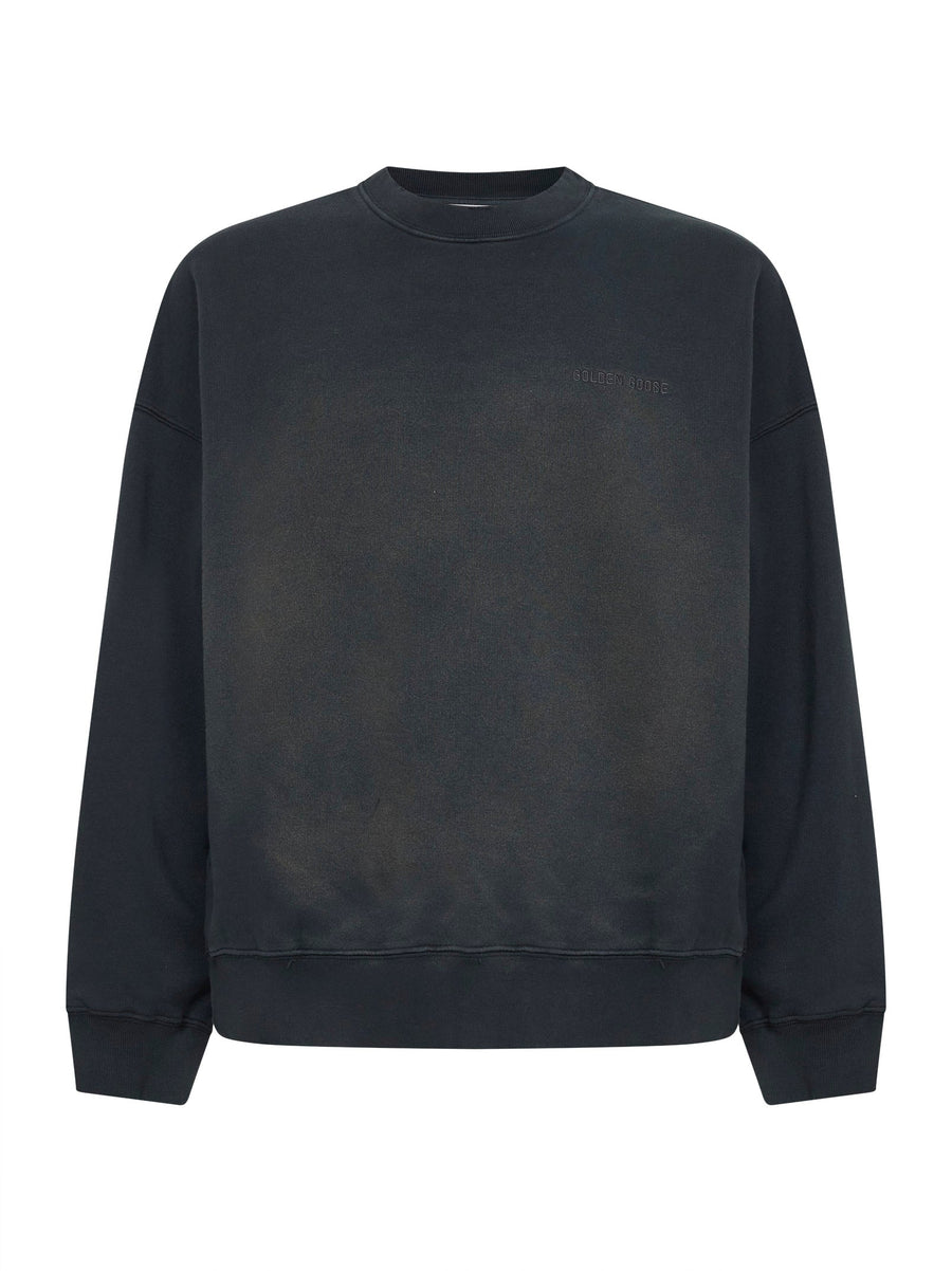 Bleached Cotton Journey Sweatshirt Black Sweatshirts