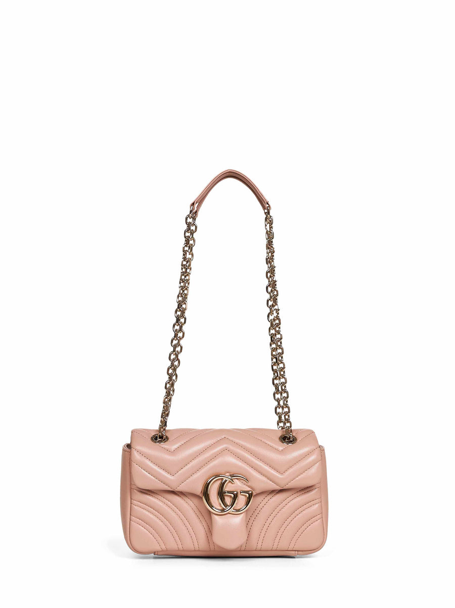 Shoulder Bag Gg Marmont Pinky Beige Pink Lambskin Handbags
