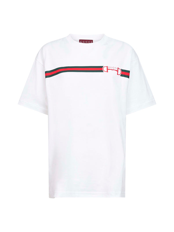 White Cotton Jersey Printed T-Shirt T-shirts & Jerseys