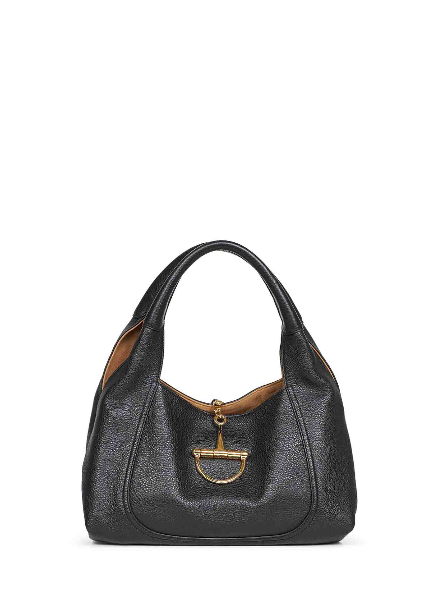 Black Softbit Shoulder Bag Calf Leather Handbags