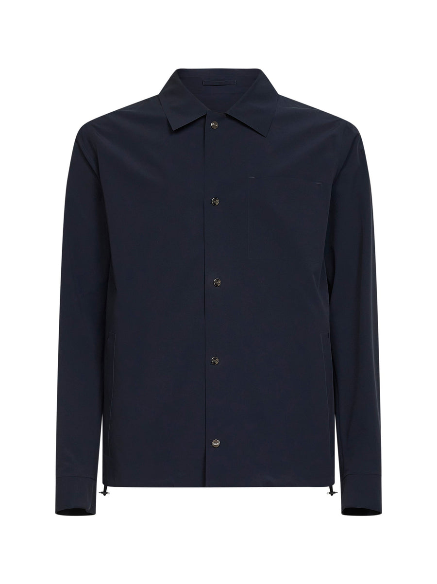 Shirt Jacket Essence Blue Recycled Polyamide Bomber