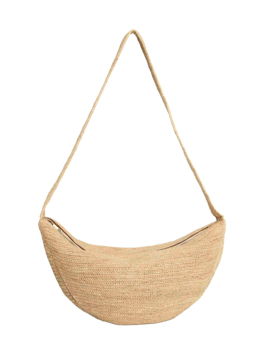 Crossbody Bag Luna Beige Raffia Satchels & Cross Body