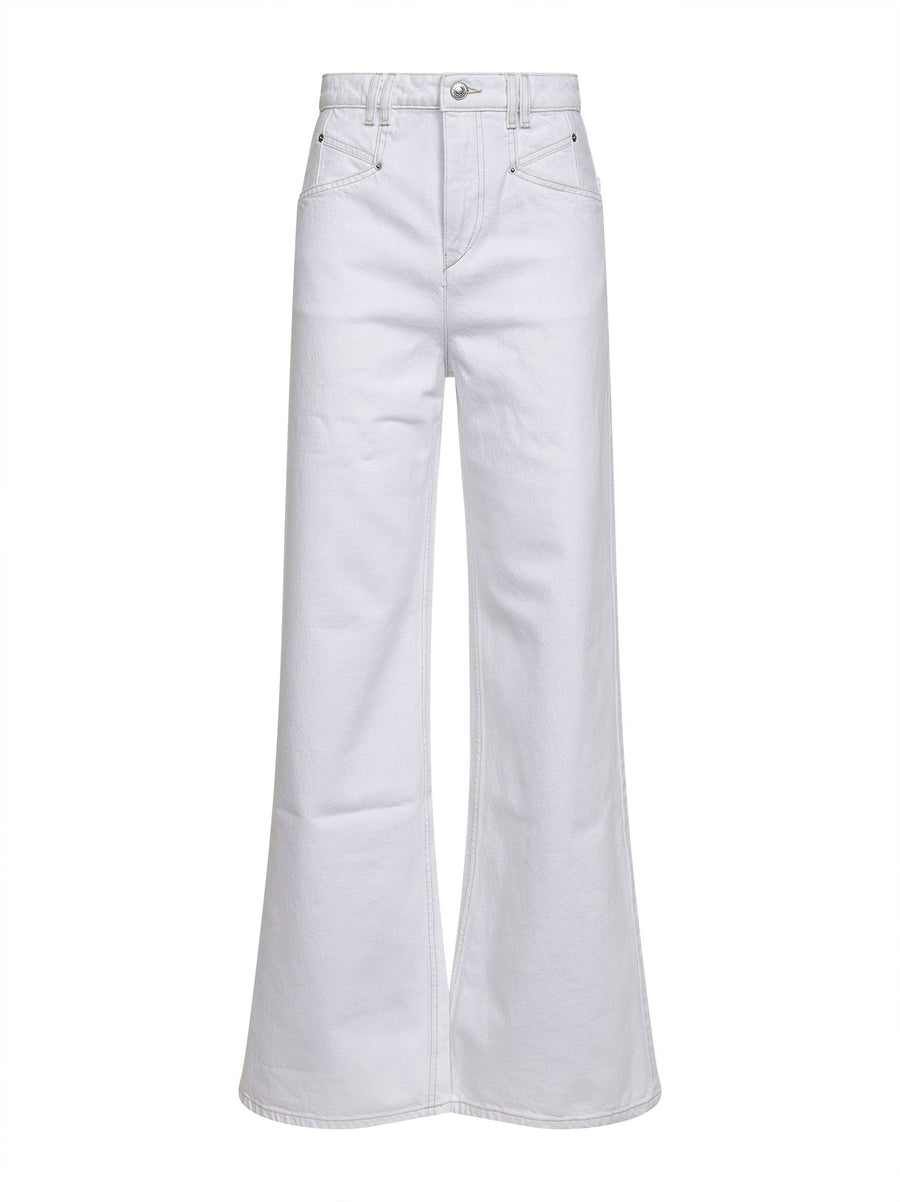 White Cotton Denim Jeans