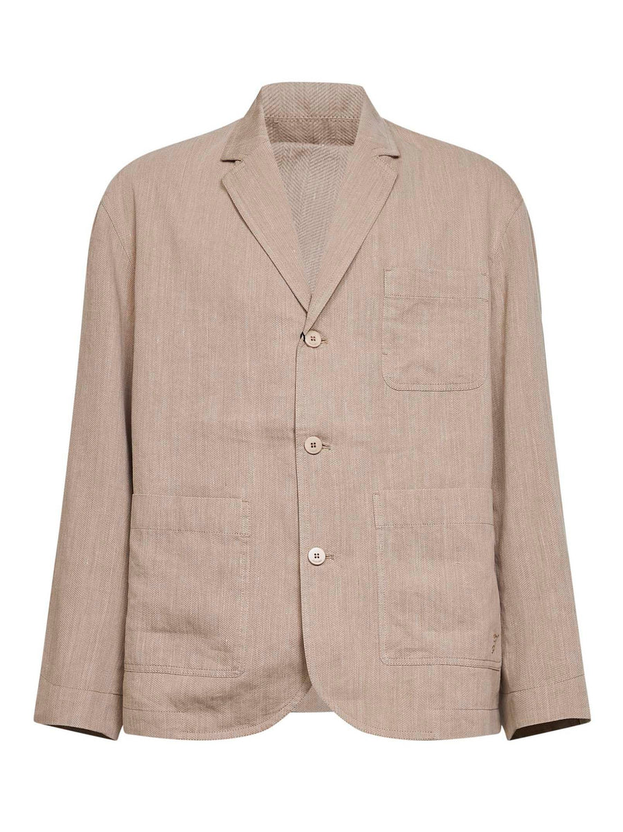 Unstructured Jacket The Pastro Beige Viscose