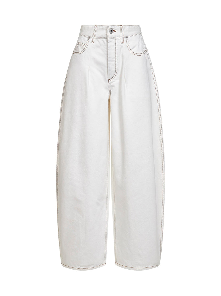 Jeans Ovalo De-Nîmes Ecru White Cotton