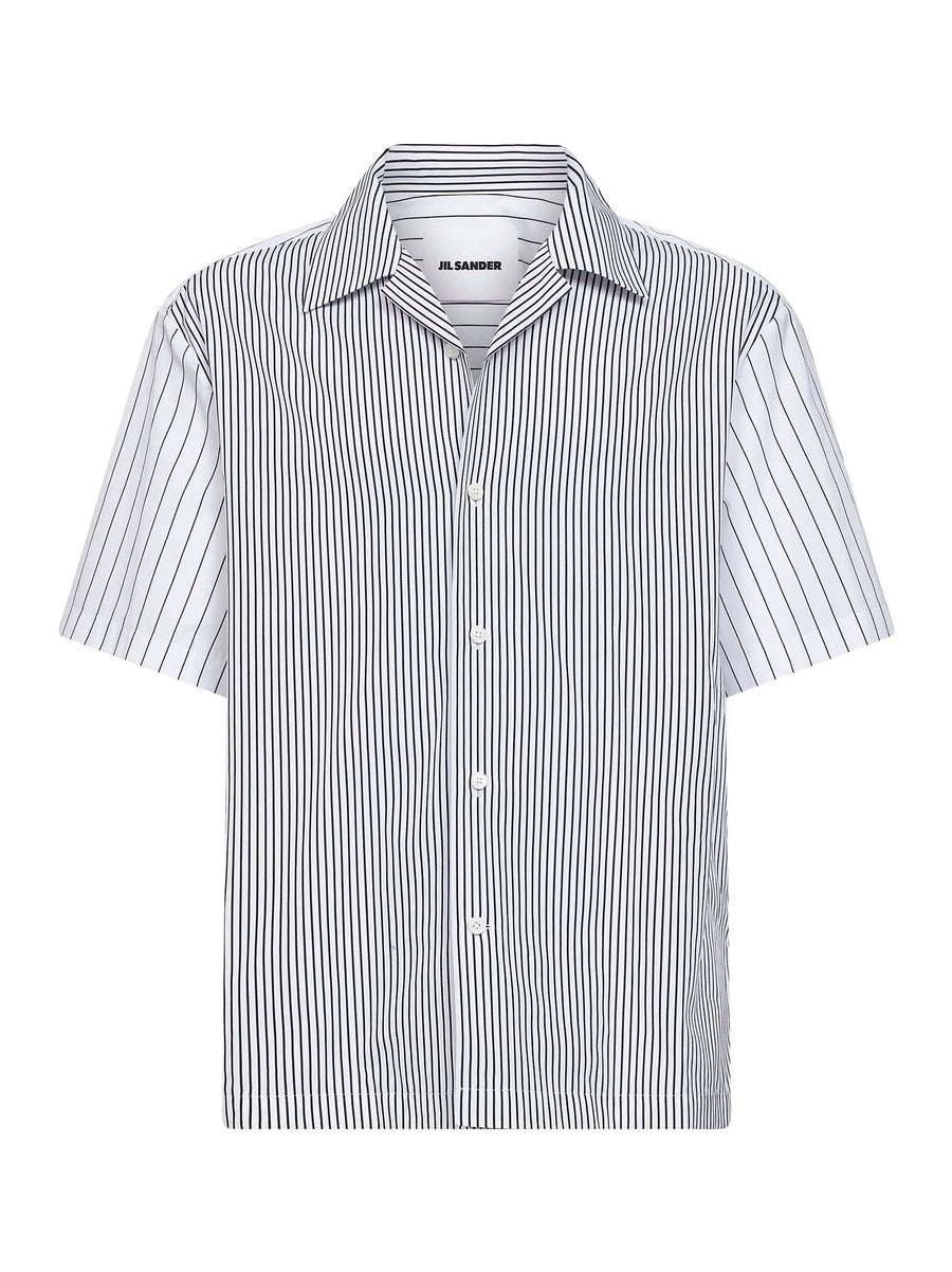 Striped Cotton Short-Sleeved Shirt