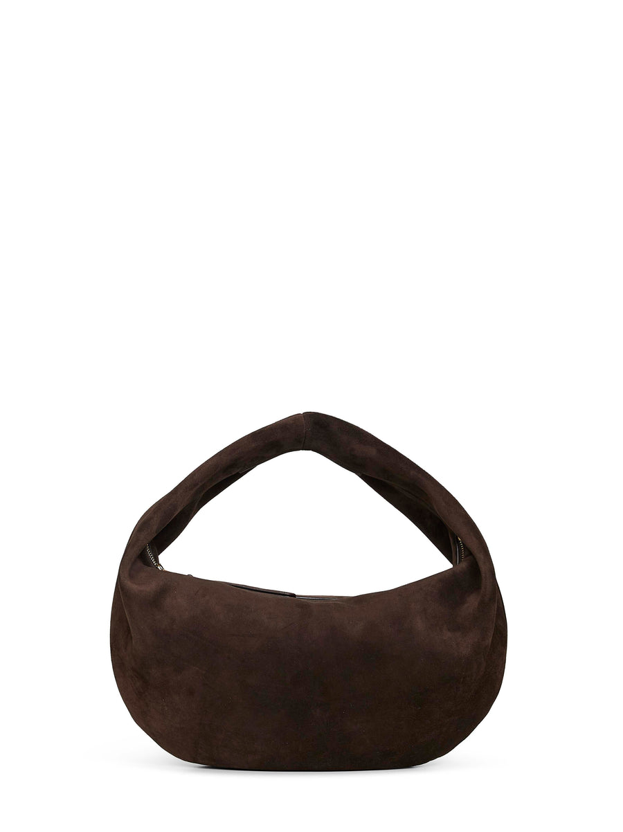 Dark Brown Medium Olivia Hobo Shoulder Bag Furs & Skins->calfskin Handbags