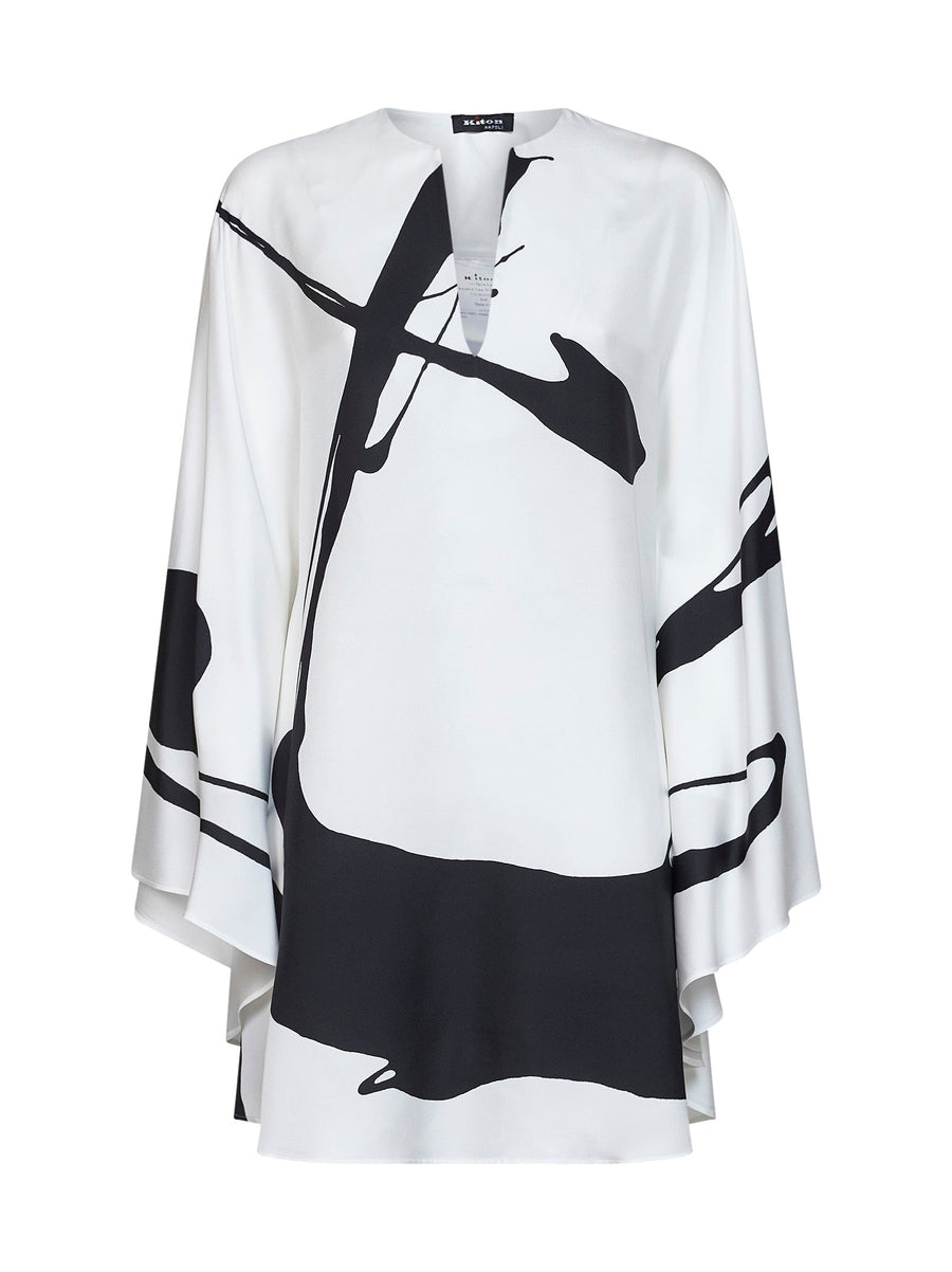 Printed Silk Tunic Multicolour Shirt