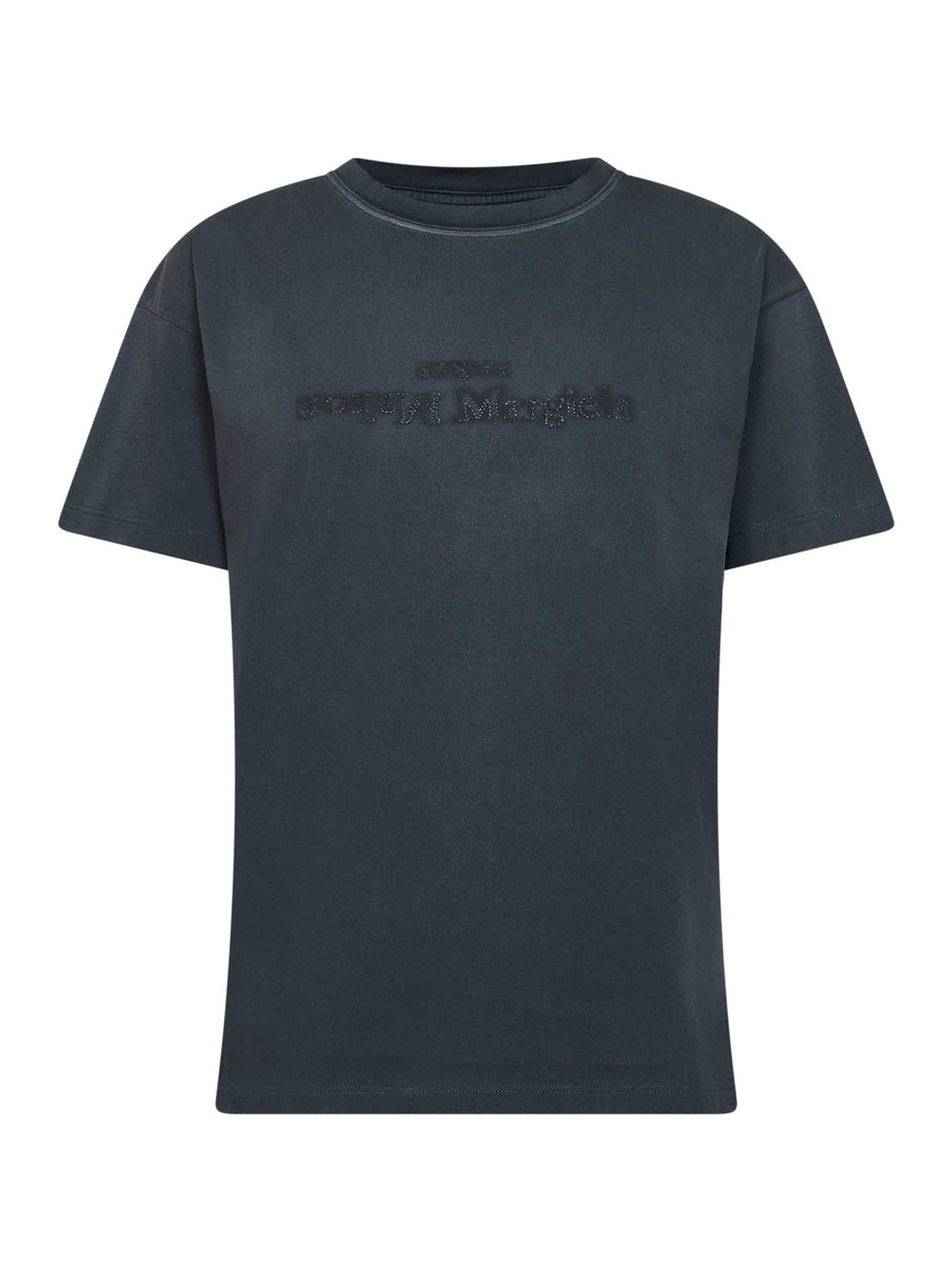 T-Shirt Cotton Reverse Logo Grey T-shirts & Jerseys